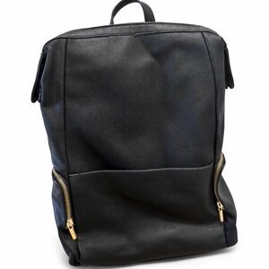 Black faux leather backpack by A New Day